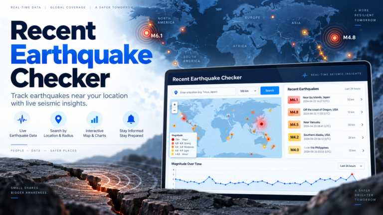 Earthquakes Near Location| Recent Earthquake Checker|Earthquake Magnitude Checker